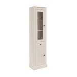 Vitrine avec portes et tiroir en pin blanc Vitrine avec portes et tiroir en pin blanc