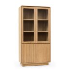 Vitrine en teck beige h 190 cm