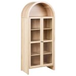 Vitrine en verre 79 cm marron clair
