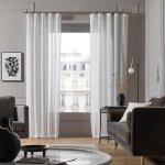 Voilage en coton blanc 200x280 cm Voilage en coton blanc 200x280 cm