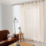 Voilage effet lin grande largeur 300x240cm écru Voilage effet lin grande largeur 300x240cm écru