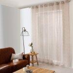 Voilage effet lin grande largeur 300x240cm naturel Voilage effet lin grande largeur 300x240cm naturel
