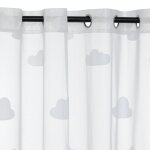 Voilage enfant nuage polyester blanc 140x240 cm Voilage enfant nuage polyester blanc 140x240 cm