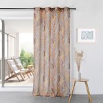 Voilage esprit paradisiaque polyester taupe 150x265 cm Voilage esprit paradisiaque polyester taupe 150x265 cm