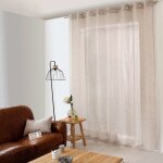 Voilage grande largeur beige 300 x 240 cm Voilage grande largeur beige 300 x 240 cm
