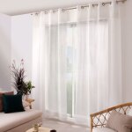 Voilage avec motif brod blanc 140 x 240 cm