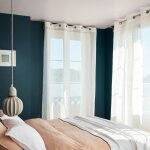 Voilage  oeillets en lin blanc 350x275 cm