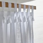Voilage  pattes coton uni 140x240 cm