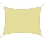 Voile d'ombrage rectangulaire 4x6m toile extrieur anti - uv sable