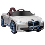 Voiture �lectrique enfants batterie 12v 3 - 5 km / h t�l�commande blanc