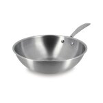 Wok en acier inoxydable 24 cm - fait en france - tous feux