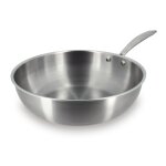 Wok en acier inoxydable 28cm - fait en france - tous feux