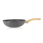Wok en aluminium effet pierre 28cm - tous feux