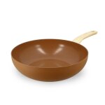 Wok en rev�tement c�ramique 28cm noisette - tous feux