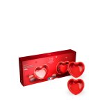 For you 2 plats four céramique coeur rouge 13, 5 cm For you 2 plats four céramique coeur rouge 13, 5 cm