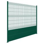 Kit complet 10m grillage rigide 2 soubassements vert