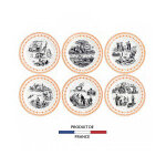 Assiette mignardises r�bus orange