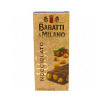 Barre de chocolat au lait et aux noisettes gianduja baratti milano 50g