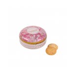 Boite mtal l'ecrin trsor garnie de sabls aux ppites de framboise 175g