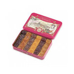 Bote mtal garnie de ptes de fruits assortis 330g