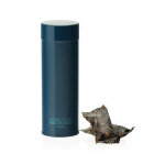 Bote mtal laque  th bleu marine garnie d'oursons guimauve 80g