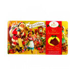 Boîte nostalgie motif relief noël de 4 tablettes de chocolat supérieur au lait Boîte nostalgie motif relief noël de 4 tablettes de chocolat supérieur au lait