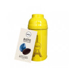 Boite tour eiffel jaune garnie d ?ufs en chocolat noir pralin 200g