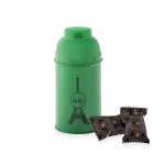 Bote tour eiffel en mtal laqu verte garnie d'oursons guimauve 80g