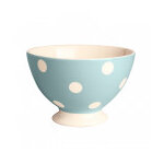 Bol bleu glacier  pois blancs djeuner sur l'herbe 63cl