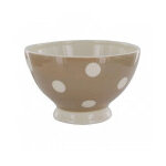 Bol  pois blancs beige 30cl