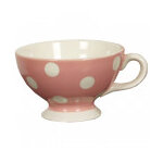 Bol  pois blancs avec poigne rose 30cl