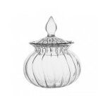 Bonbonnire en verre stri