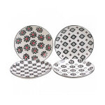 Coffret 4 assiettes tikal en faience dcor bohme