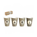 Coffret 4 gobelets tour eiffel 9cl