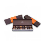 Coffret rectangulaire de 16 chocolats pralins 160g