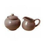 Crmier et sucrier taupe