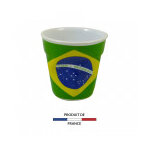 Gobelet froiss expresso drapeau brsil 8cl