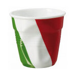 Gobelet froissé expresso drapeau italie 8cl Gobelet froissé expresso drapeau italie 8cl