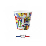 Gobelet froiss expresso drapeaux nations 8cl