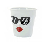 Gobelet froissé expresso madame glamour lunettes 8cl Gobelet froissé expresso madame glamour lunettes 8cl