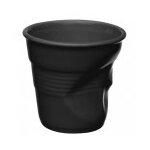 Gobelet froiss� expresso en porcelaine couleur noire revol 8cl