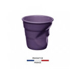 Gobelet froiss� expresso violet 8cl