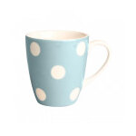 Mug bleu glacier � pois blancs 30cl