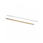 Pailles en inox dores x10 + brosse