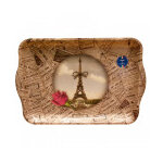 Plateau rectangulaire tour eiffel 33x22cm les cakes de bertrand