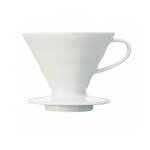 Porte filtre dripper hario v60 en c�ramique blanche 1 � 4 tasses