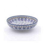 Saladier plat blue violets bunzlau castle 1. 25l