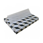 Serviettes �co jetables en chanvre de manille napkiss motif g�om�trique x80