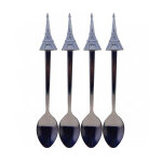 Set de 4 cuill�res avec embout tour eiffel