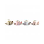 Set de 4 tasses et soucoupes expresso citrus